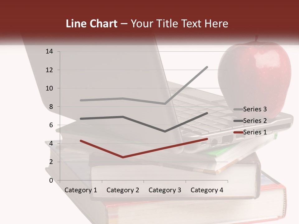 A Laptop Computer Sitting On Top Of A Pile Of Books PowerPoint Template