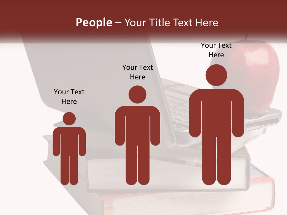 A Laptop Computer Sitting On Top Of A Pile Of Books PowerPoint Template