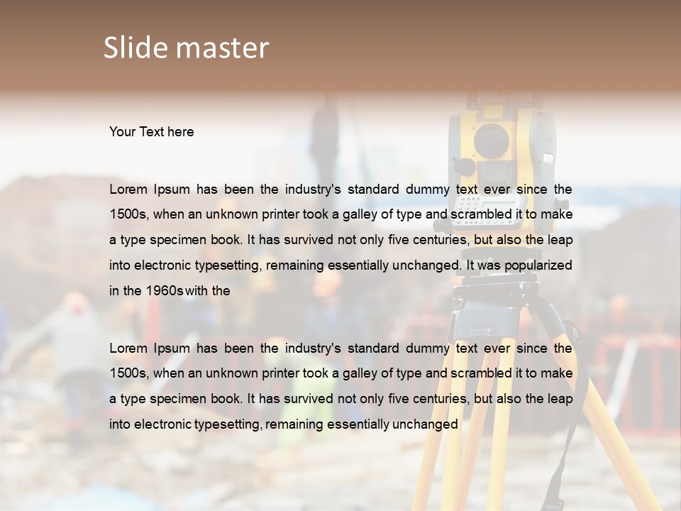 A Yellow Tripod With A Camera On Top Of It PowerPoint Template