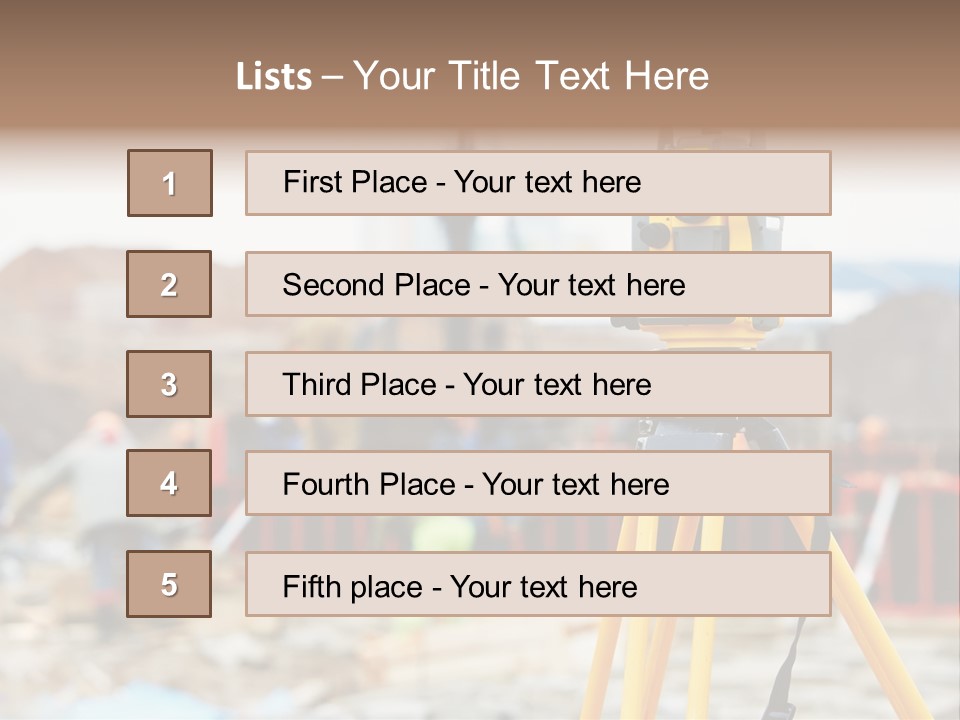 A Yellow Tripod With A Camera On Top Of It PowerPoint Template