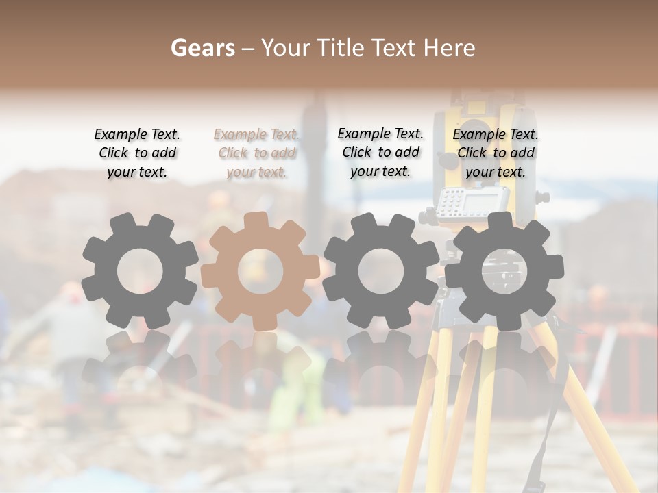 A Yellow Tripod With A Camera On Top Of It PowerPoint Template