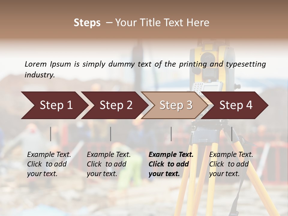 A Yellow Tripod With A Camera On Top Of It PowerPoint Template