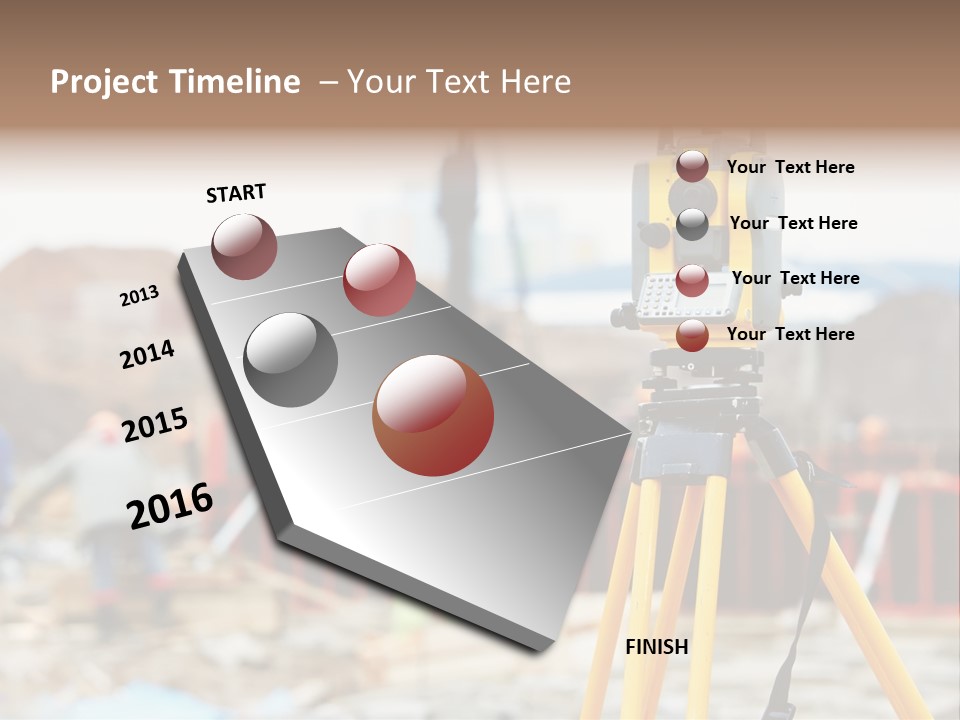 A Yellow Tripod With A Camera On Top Of It PowerPoint Template