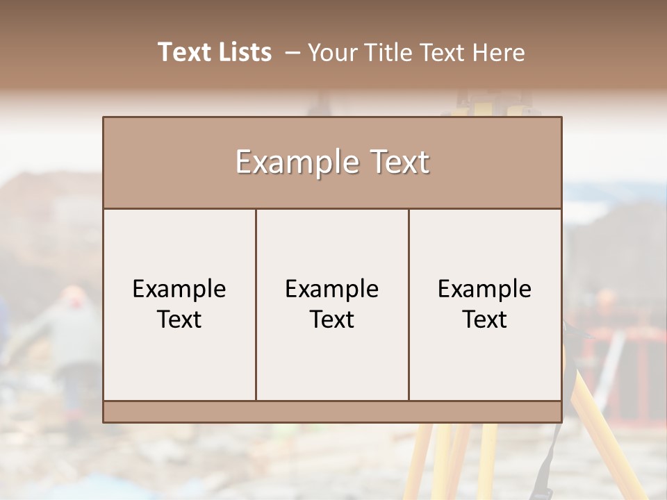 A Yellow Tripod With A Camera On Top Of It PowerPoint Template