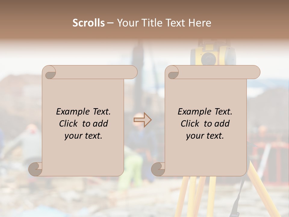 A Yellow Tripod With A Camera On Top Of It PowerPoint Template