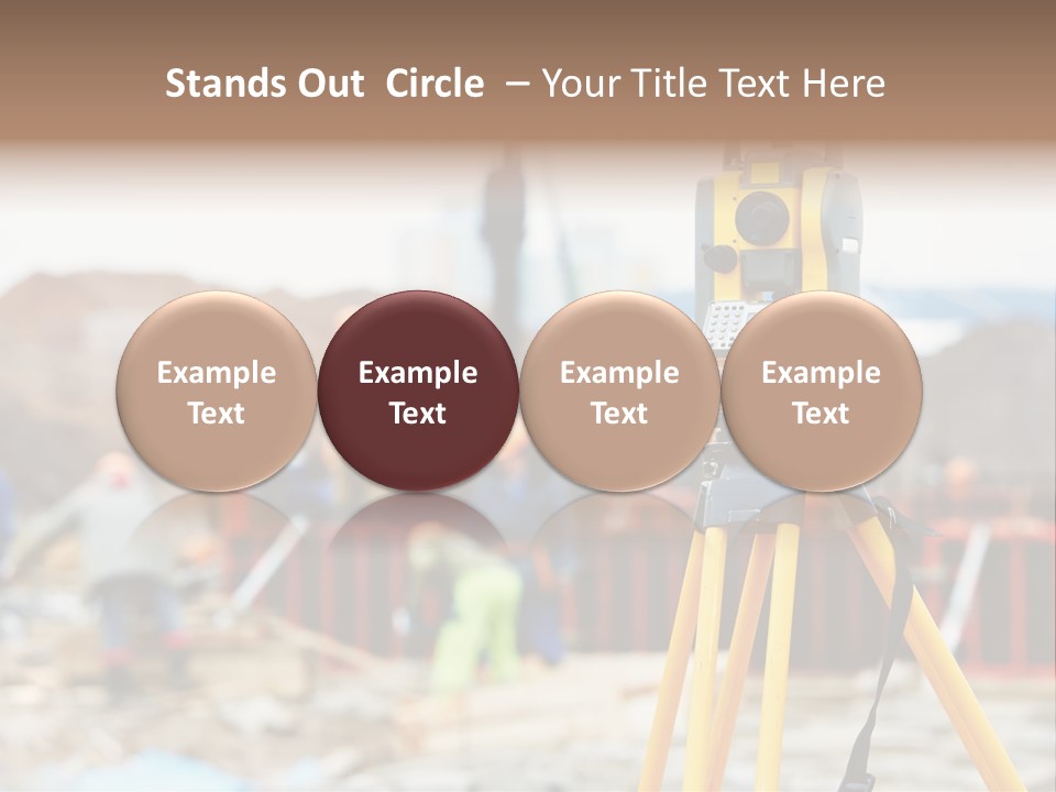 A Yellow Tripod With A Camera On Top Of It PowerPoint Template