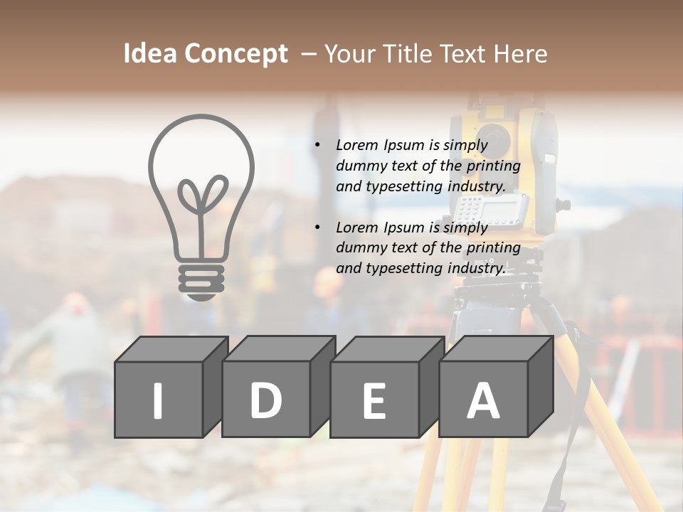 A Yellow Tripod With A Camera On Top Of It PowerPoint Template