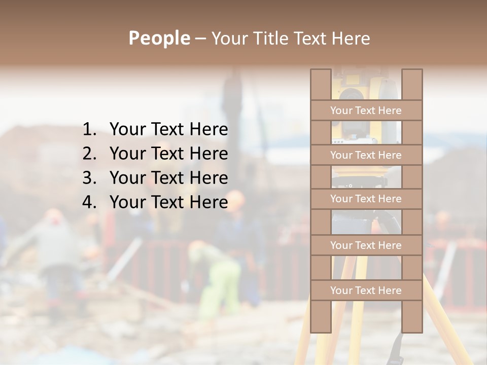 A Yellow Tripod With A Camera On Top Of It PowerPoint Template