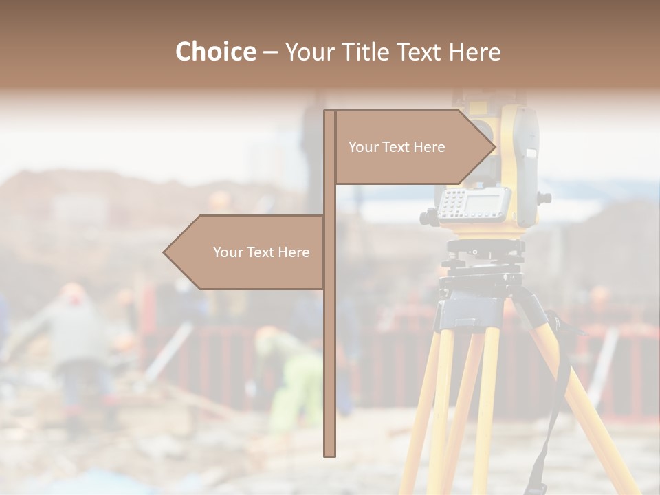 A Yellow Tripod With A Camera On Top Of It PowerPoint Template