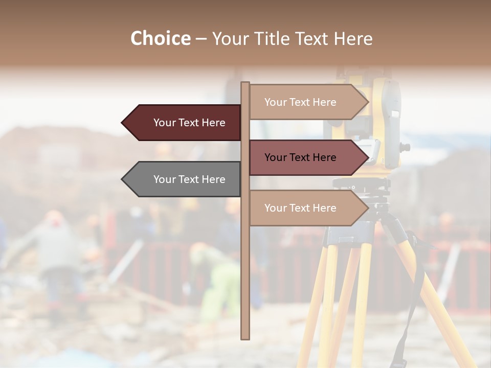 A Yellow Tripod With A Camera On Top Of It PowerPoint Template