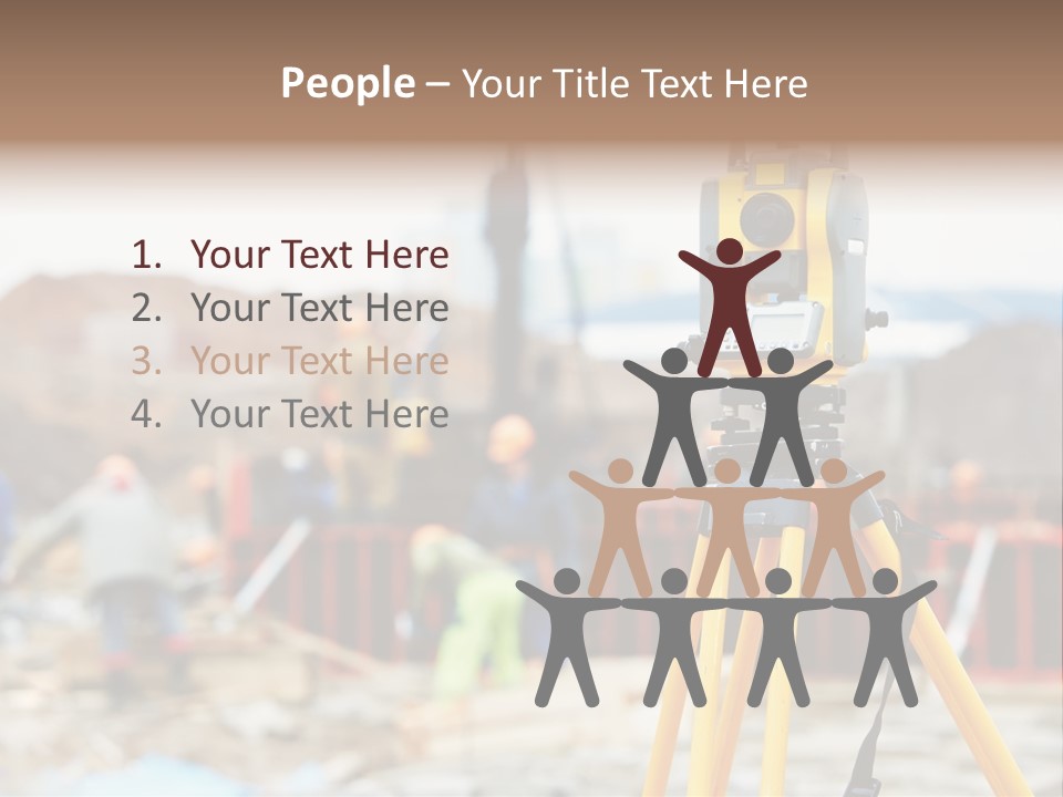 A Yellow Tripod With A Camera On Top Of It PowerPoint Template