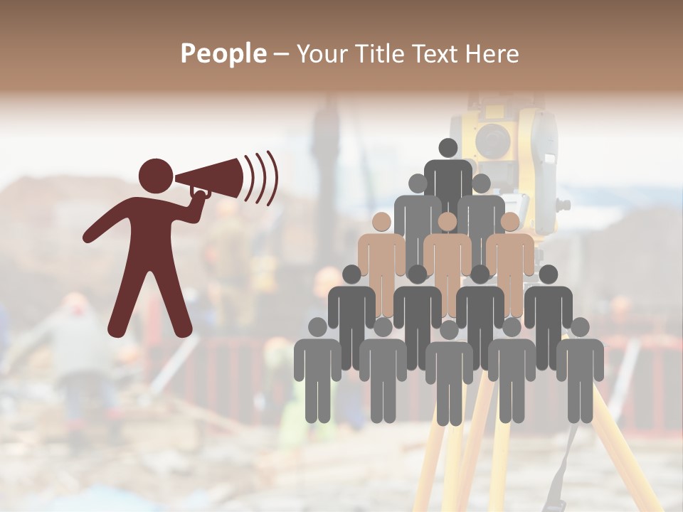 A Yellow Tripod With A Camera On Top Of It PowerPoint Template