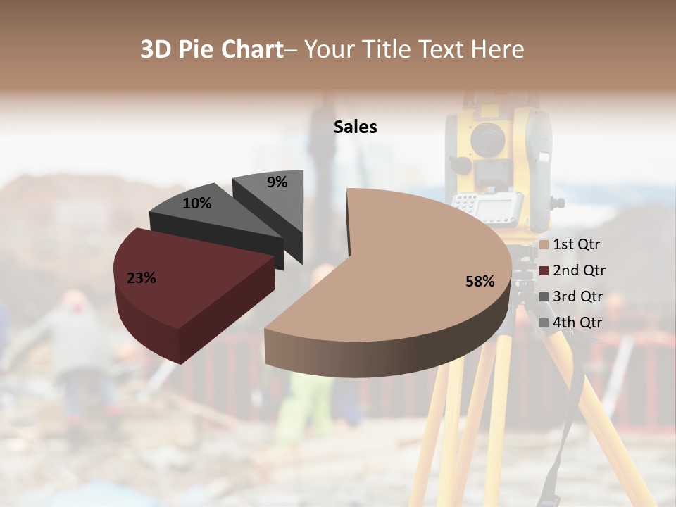 A Yellow Tripod With A Camera On Top Of It PowerPoint Template