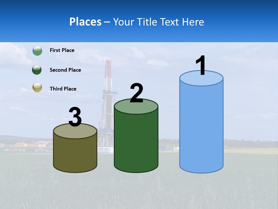 A Drilling Rig In The Middle Of A Field PowerPoint Template