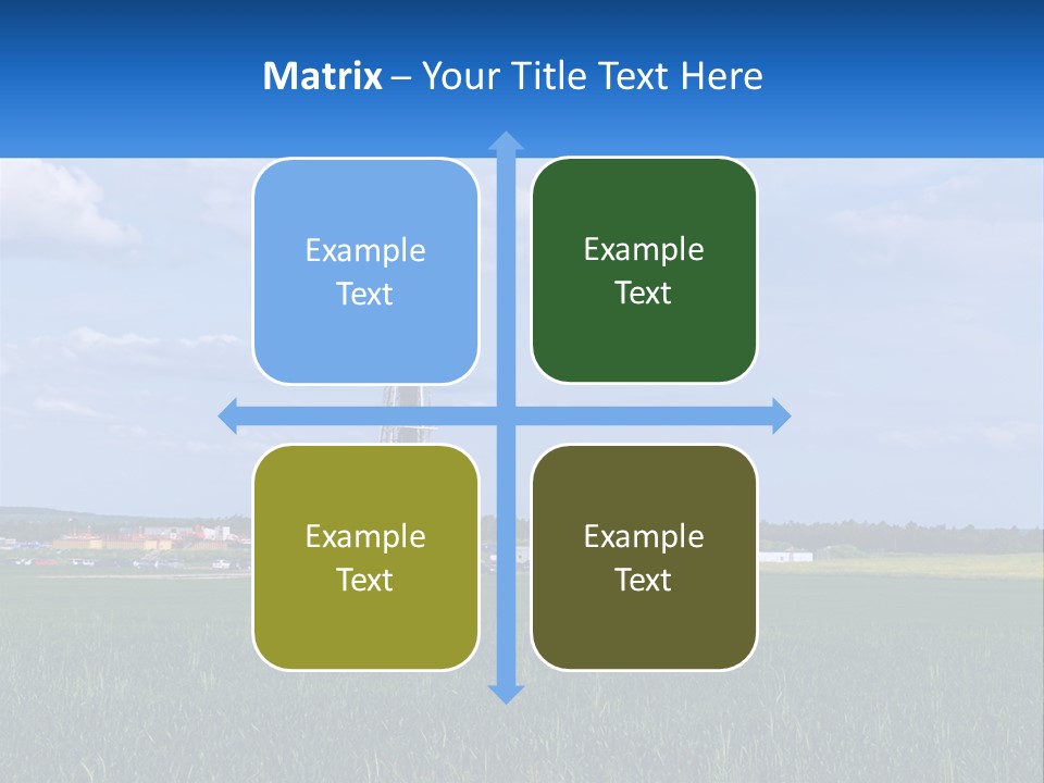 A Drilling Rig In The Middle Of A Field PowerPoint Template