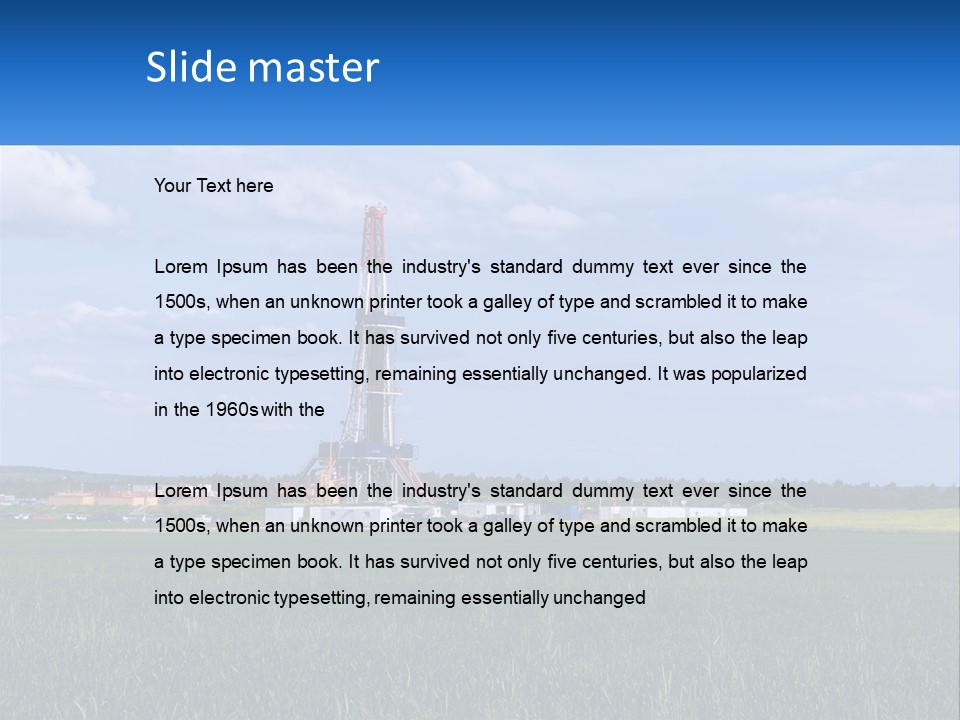 A Drilling Rig In The Middle Of A Field PowerPoint Template