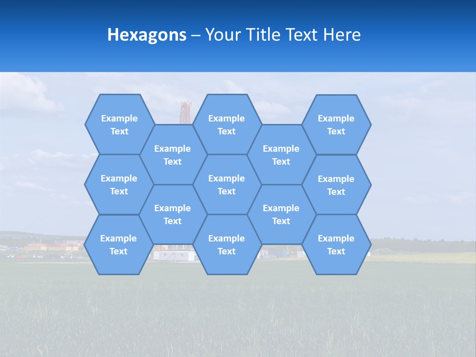 A Drilling Rig In The Middle Of A Field PowerPoint Template