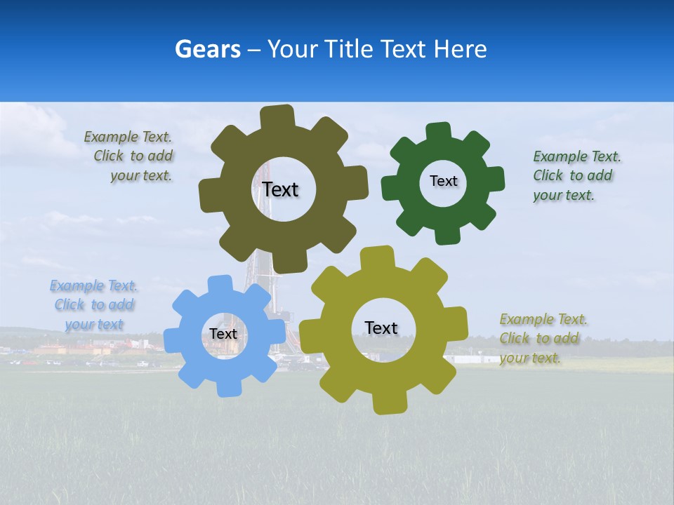 A Drilling Rig In The Middle Of A Field PowerPoint Template
