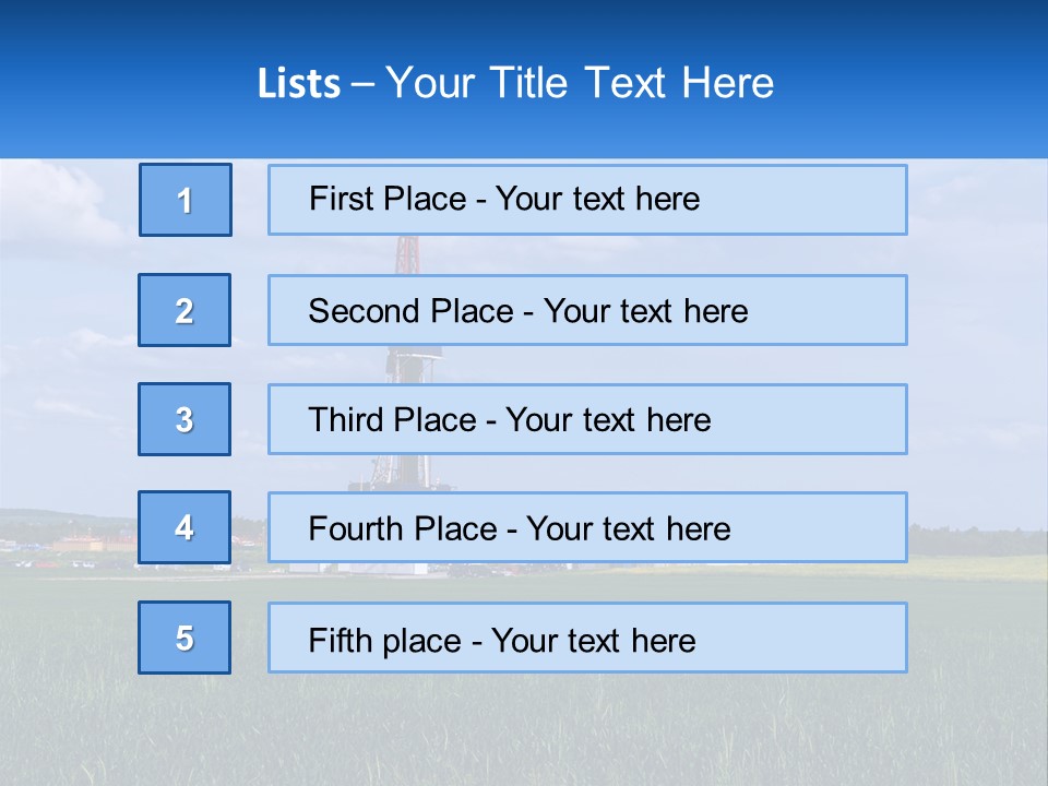 A Drilling Rig In The Middle Of A Field PowerPoint Template