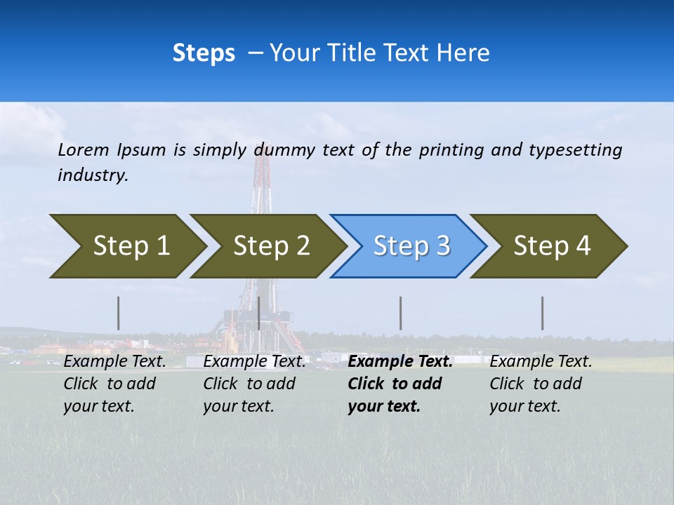 A Drilling Rig In The Middle Of A Field PowerPoint Template