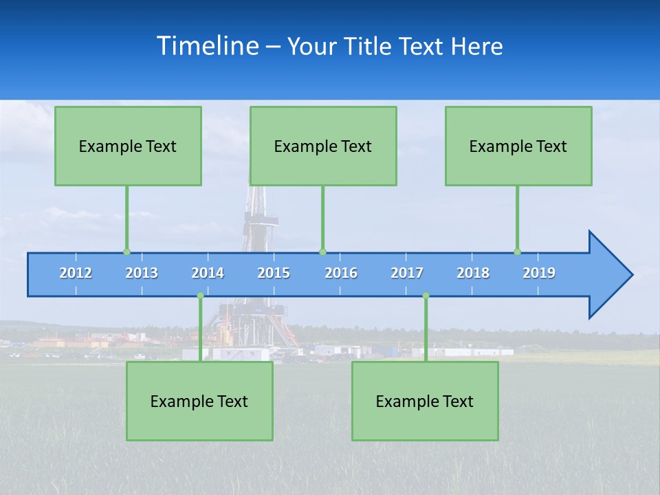 A Drilling Rig In The Middle Of A Field PowerPoint Template