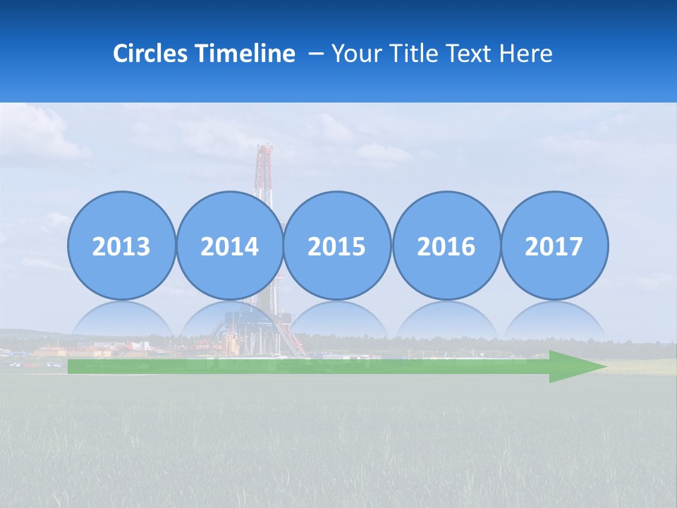 A Drilling Rig In The Middle Of A Field PowerPoint Template