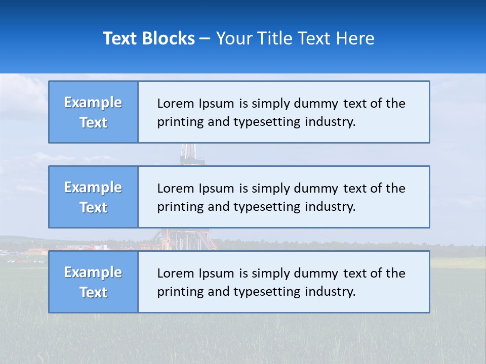 A Drilling Rig In The Middle Of A Field PowerPoint Template