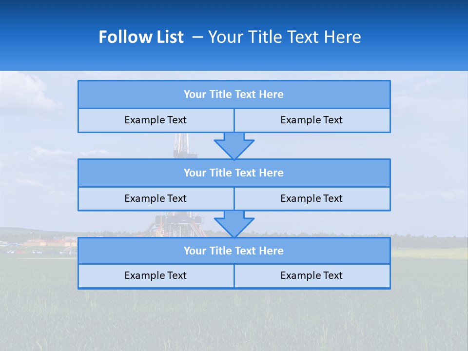 A Drilling Rig In The Middle Of A Field PowerPoint Template