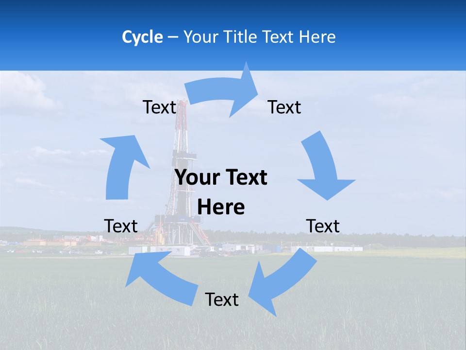 A Drilling Rig In The Middle Of A Field PowerPoint Template
