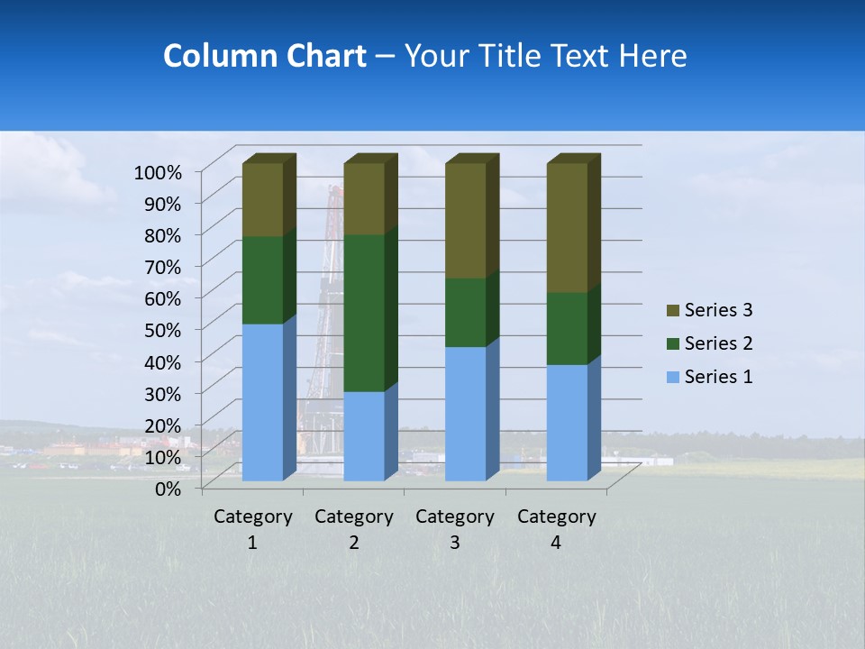 A Drilling Rig In The Middle Of A Field PowerPoint Template