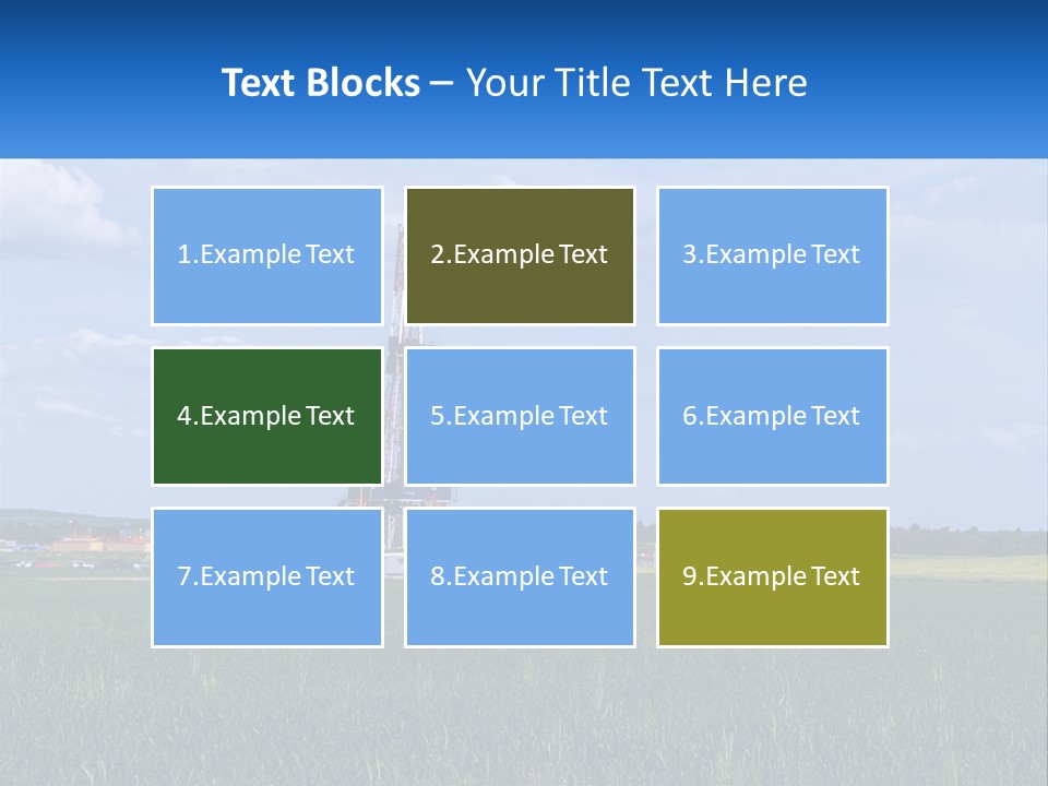 A Drilling Rig In The Middle Of A Field PowerPoint Template
