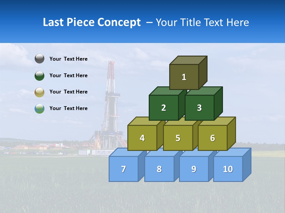 A Drilling Rig In The Middle Of A Field PowerPoint Template