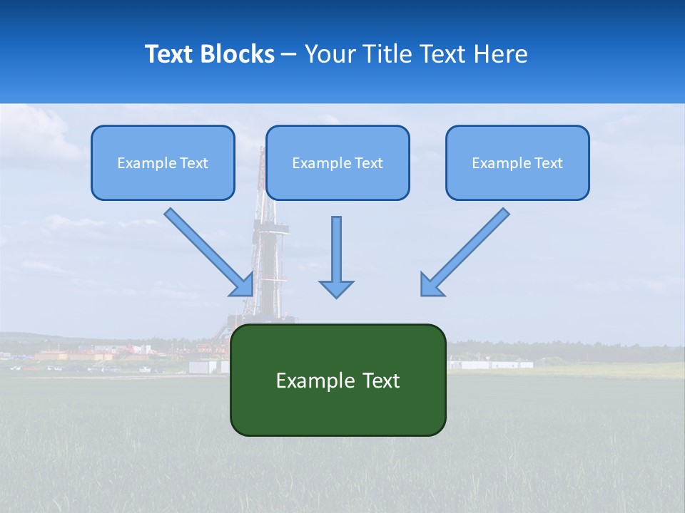 A Drilling Rig In The Middle Of A Field PowerPoint Template