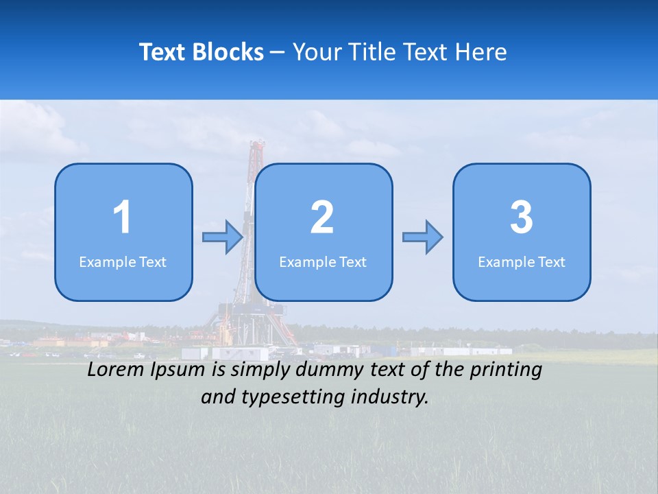 A Drilling Rig In The Middle Of A Field PowerPoint Template