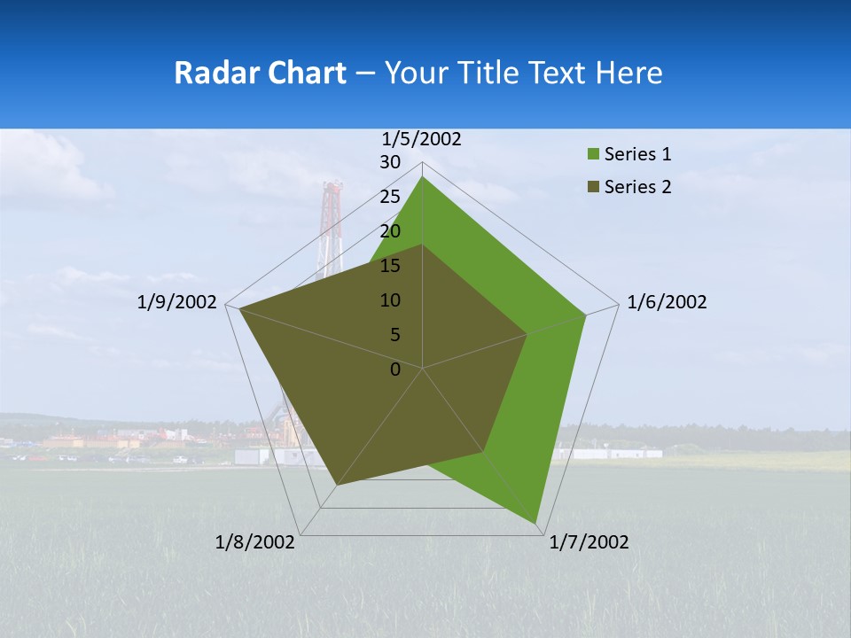 A Drilling Rig In The Middle Of A Field PowerPoint Template