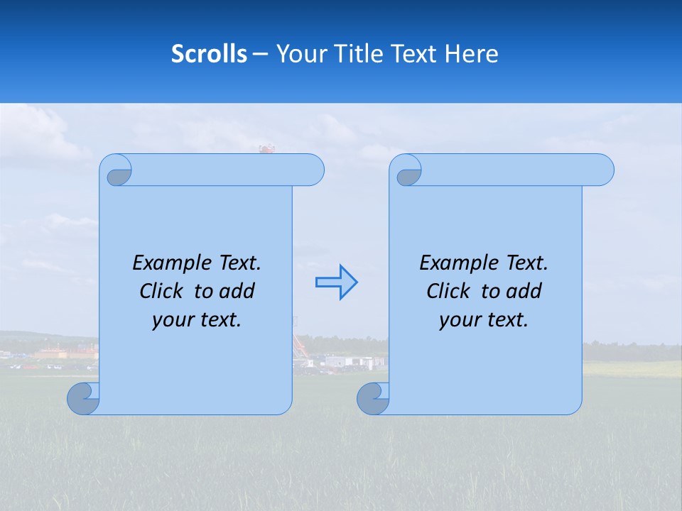 A Drilling Rig In The Middle Of A Field PowerPoint Template