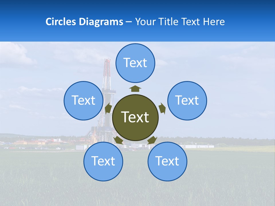 A Drilling Rig In The Middle Of A Field PowerPoint Template
