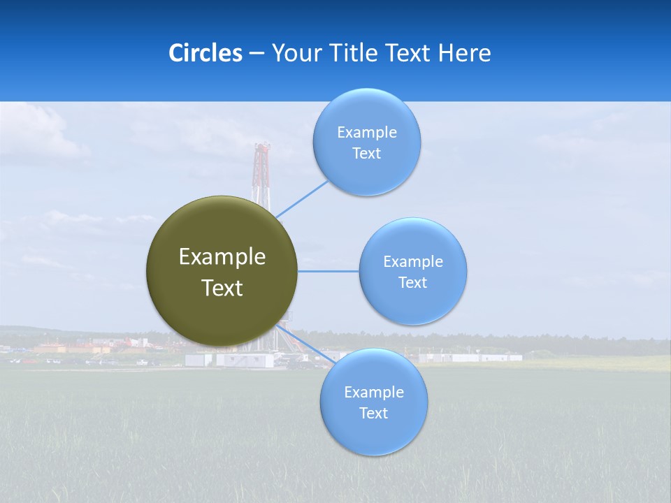 A Drilling Rig In The Middle Of A Field PowerPoint Template