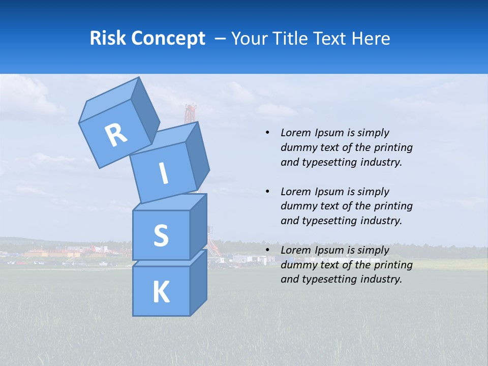 A Drilling Rig In The Middle Of A Field PowerPoint Template