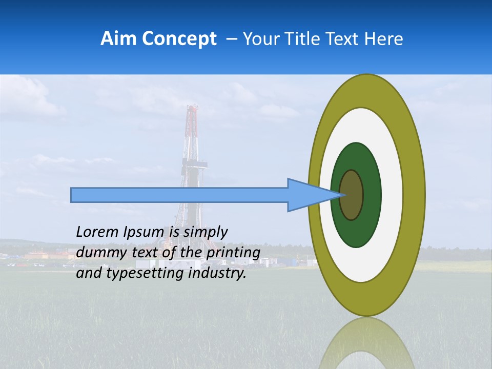 A Drilling Rig In The Middle Of A Field PowerPoint Template