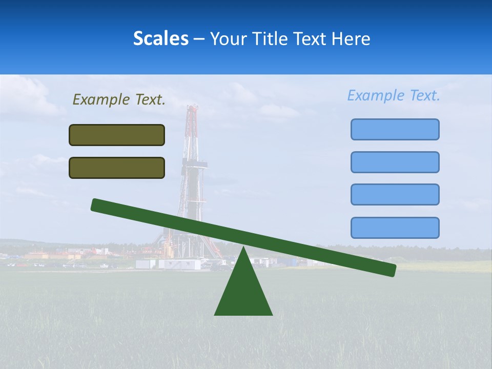 A Drilling Rig In The Middle Of A Field PowerPoint Template