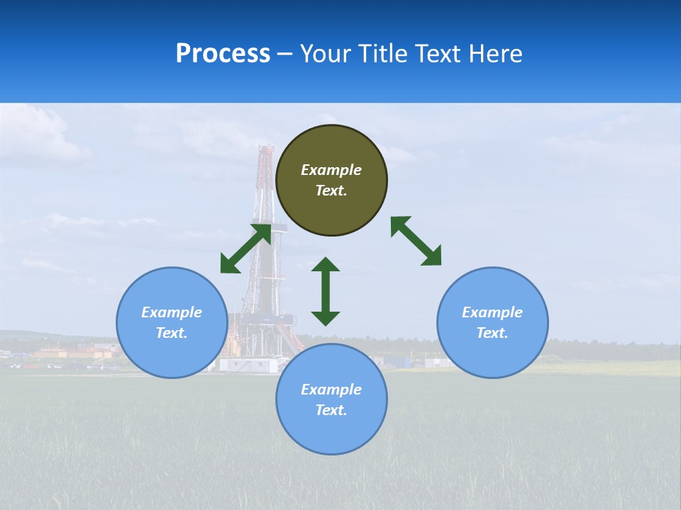 A Drilling Rig In The Middle Of A Field PowerPoint Template