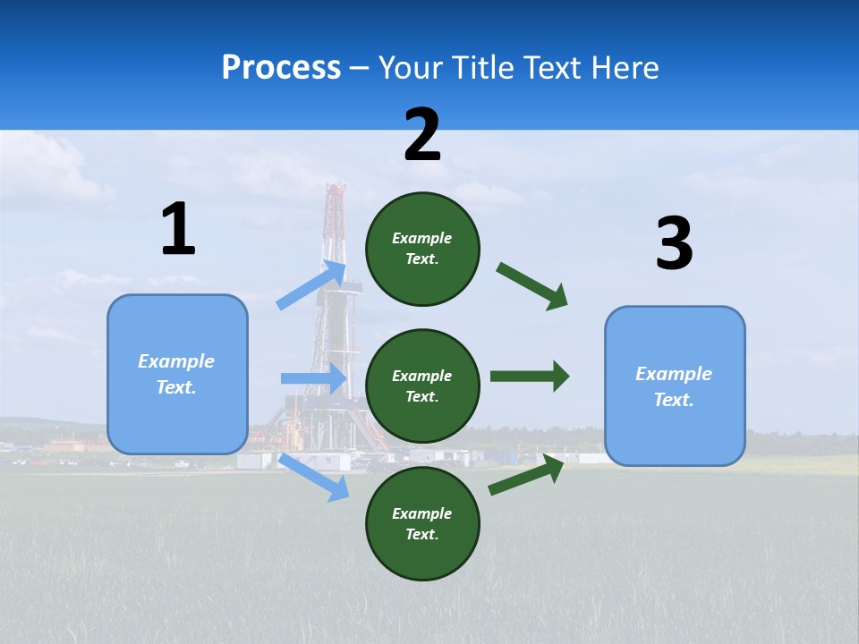 A Drilling Rig In The Middle Of A Field PowerPoint Template