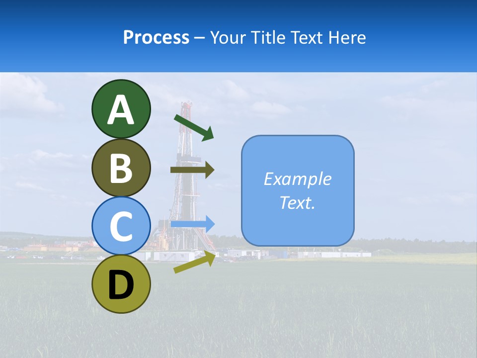 A Drilling Rig In The Middle Of A Field PowerPoint Template