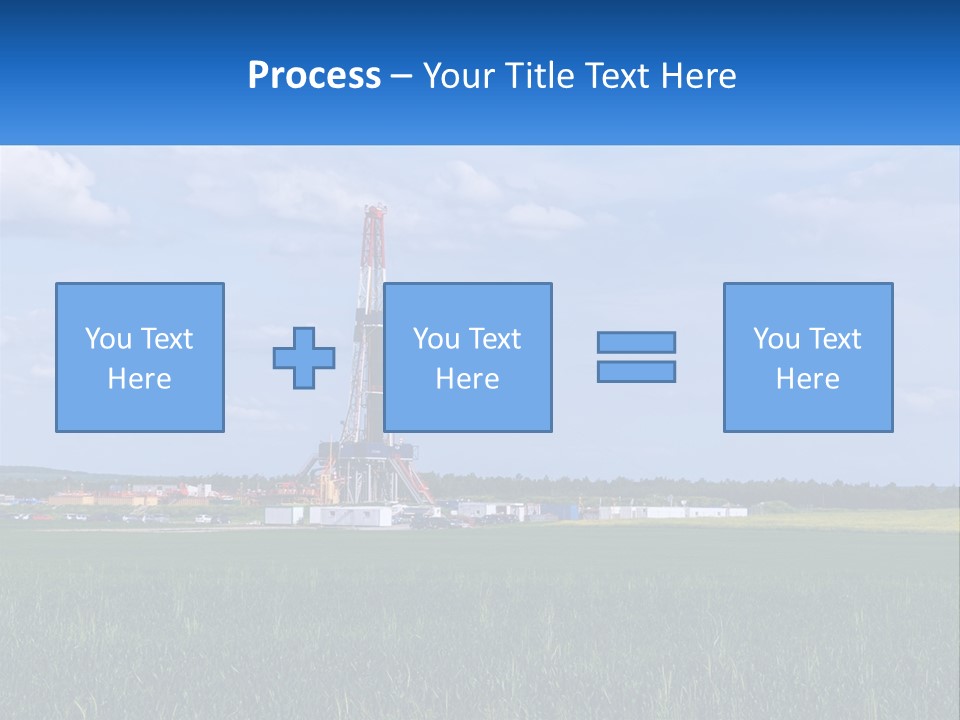 A Drilling Rig In The Middle Of A Field PowerPoint Template