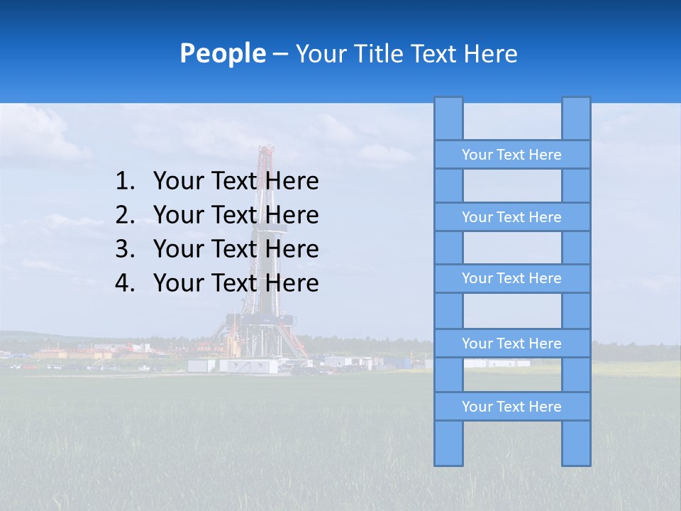 A Drilling Rig In The Middle Of A Field PowerPoint Template