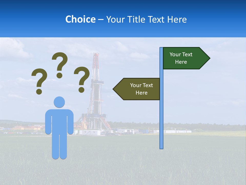A Drilling Rig In The Middle Of A Field PowerPoint Template