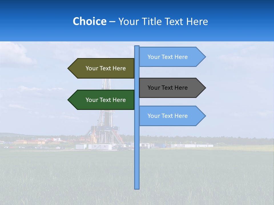 A Drilling Rig In The Middle Of A Field PowerPoint Template