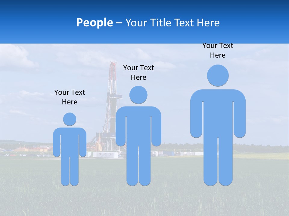 A Drilling Rig In The Middle Of A Field PowerPoint Template
