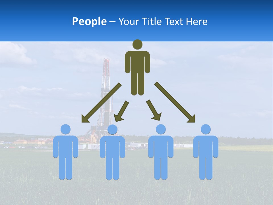 A Drilling Rig In The Middle Of A Field PowerPoint Template